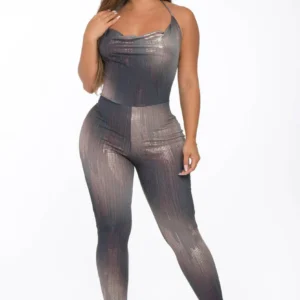 Halter Cowl Neck Jumpsuit