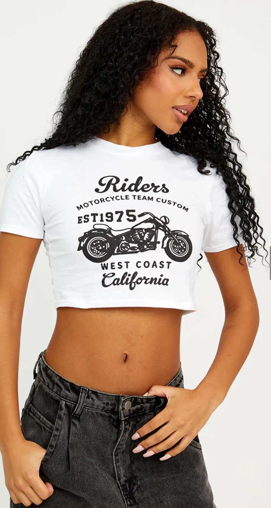 Boutique Graphic Printed Crop Top - Image 2
