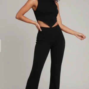 Boutique Sleeveless Flared Two-Piece Set