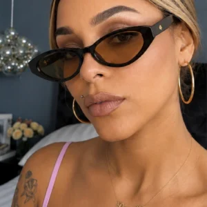 Amber Cat-Eye Sunglasses – Effortless Luxury Collection